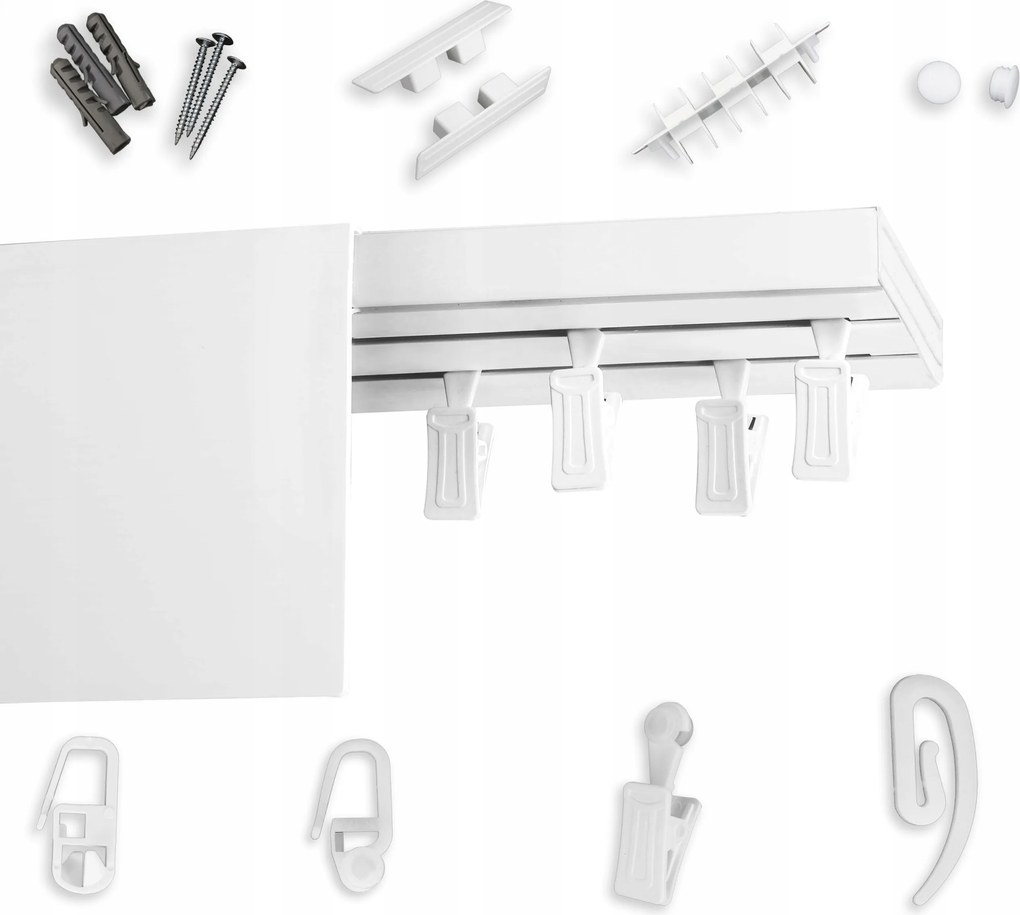 Mennyezeti függönykarnis Dupla árnyékolóval Mennyezeti sín árnyékolóval 9 CM 160