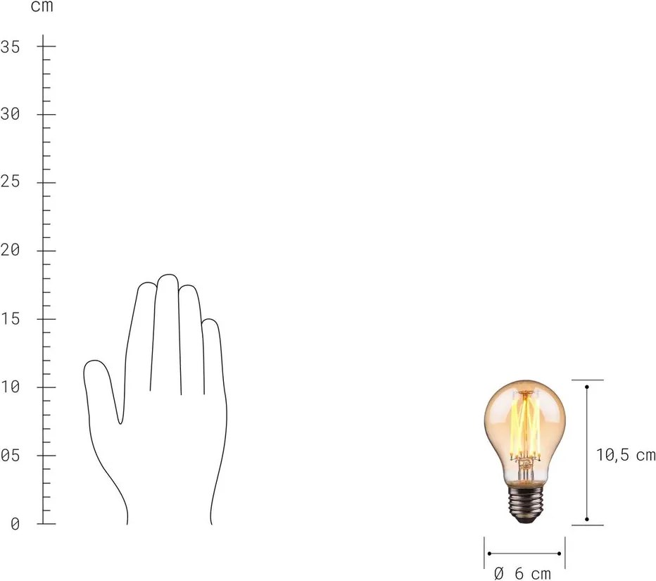 BRIGHT LIGHT izzó klasszikus forma, LED A60