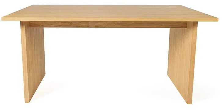 Étkezőasztal tölgyfa dekoros asztallappal 90x160 cm Stripe – Woodman