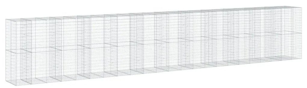 horganyzott vas gabion kosár fedéllel 1150 x 100 x 200 cm