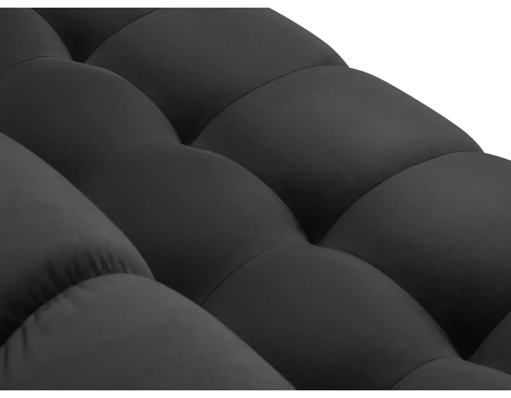 Bali sötétszürke bársony sarokkanapé, bal oldali - Cosmopolitan Design