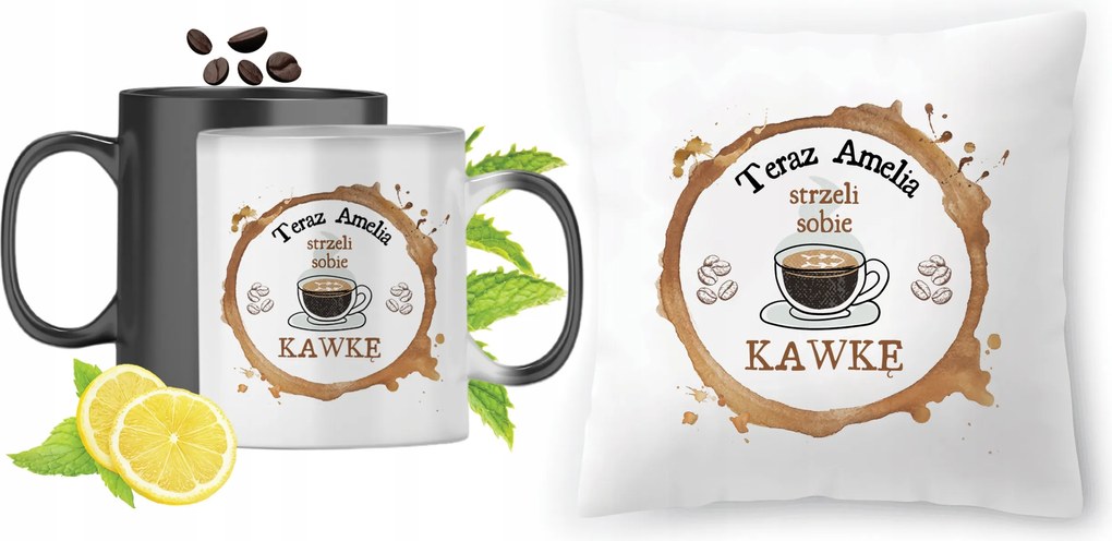 Amelia Varázsbögre fényképes nyomott mintás párna szett