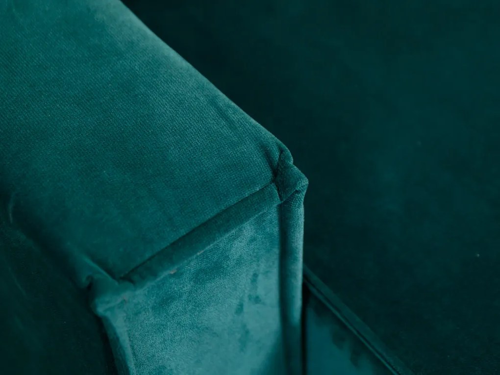 SMART VELVET sötétzöld kinyitható sarokkanapé, kétoldalas
