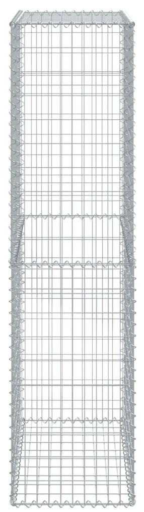 horganyzott vas gabion kosár fedéllel 100 x 50 x 200 cm