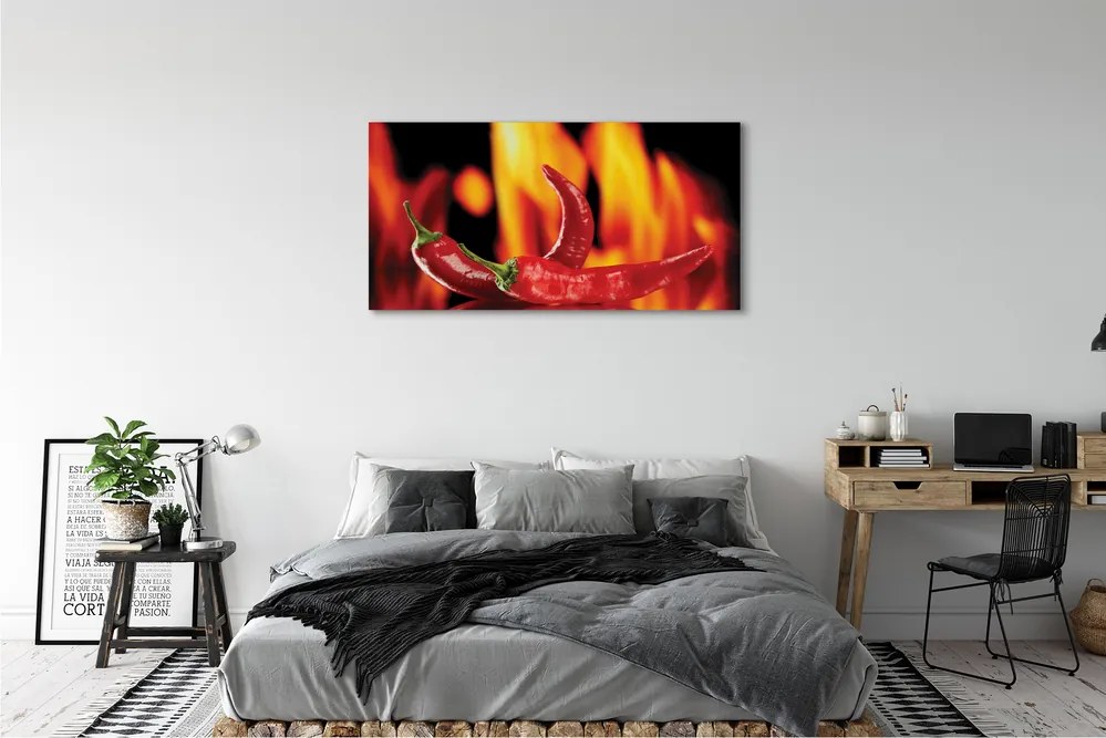 Canvas képek csípős paprika 140x70 cm