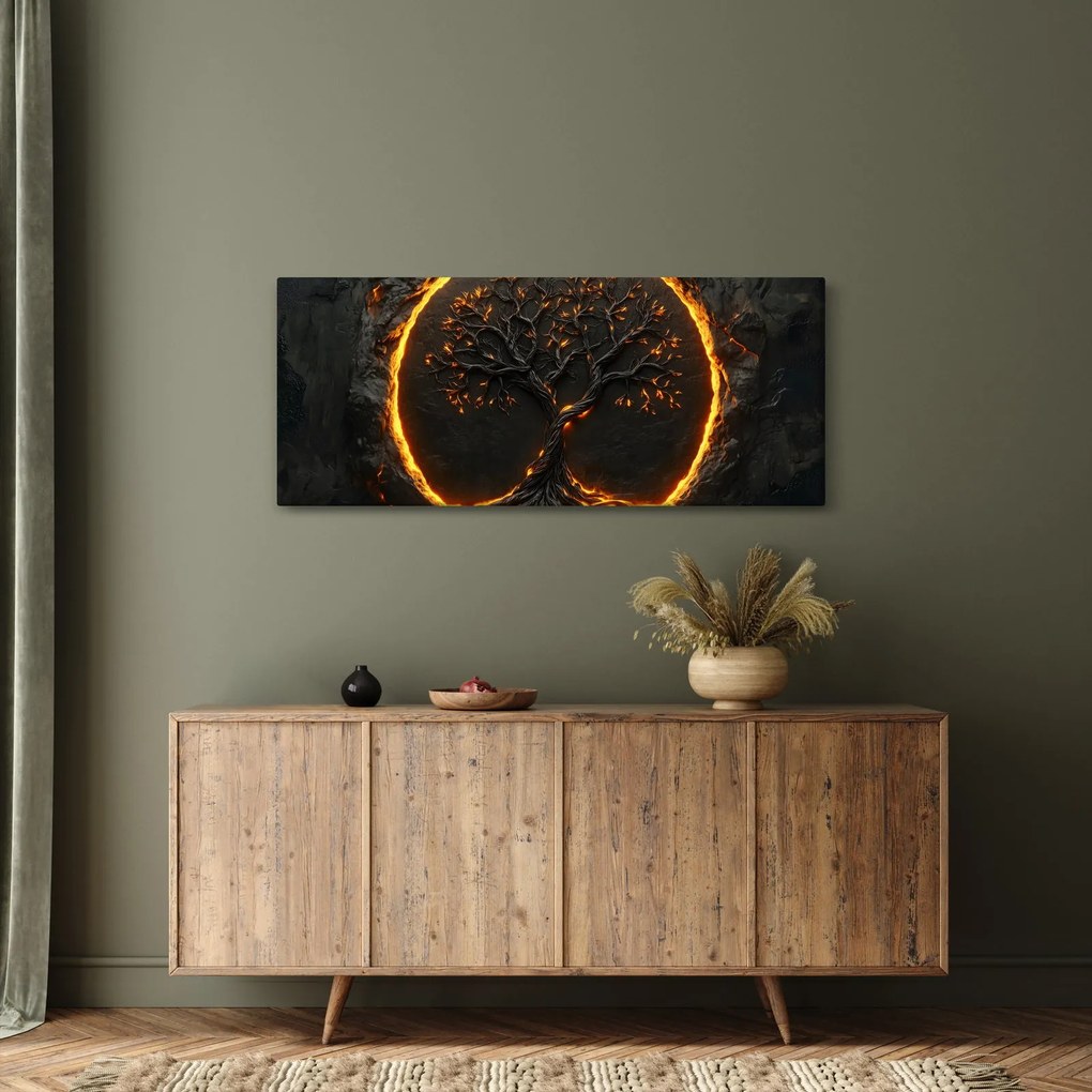 Kép – Életfa lávában II. (120x50 cm)