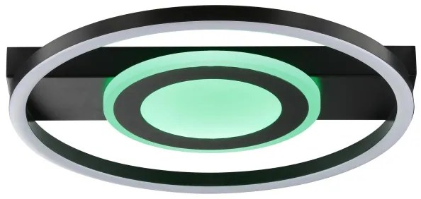 Brilliant -LED RGBW dimmelhető mennyezeti lámpatest MAUREEN LED/20W/230V 3000-6500K fekete+ távirányító