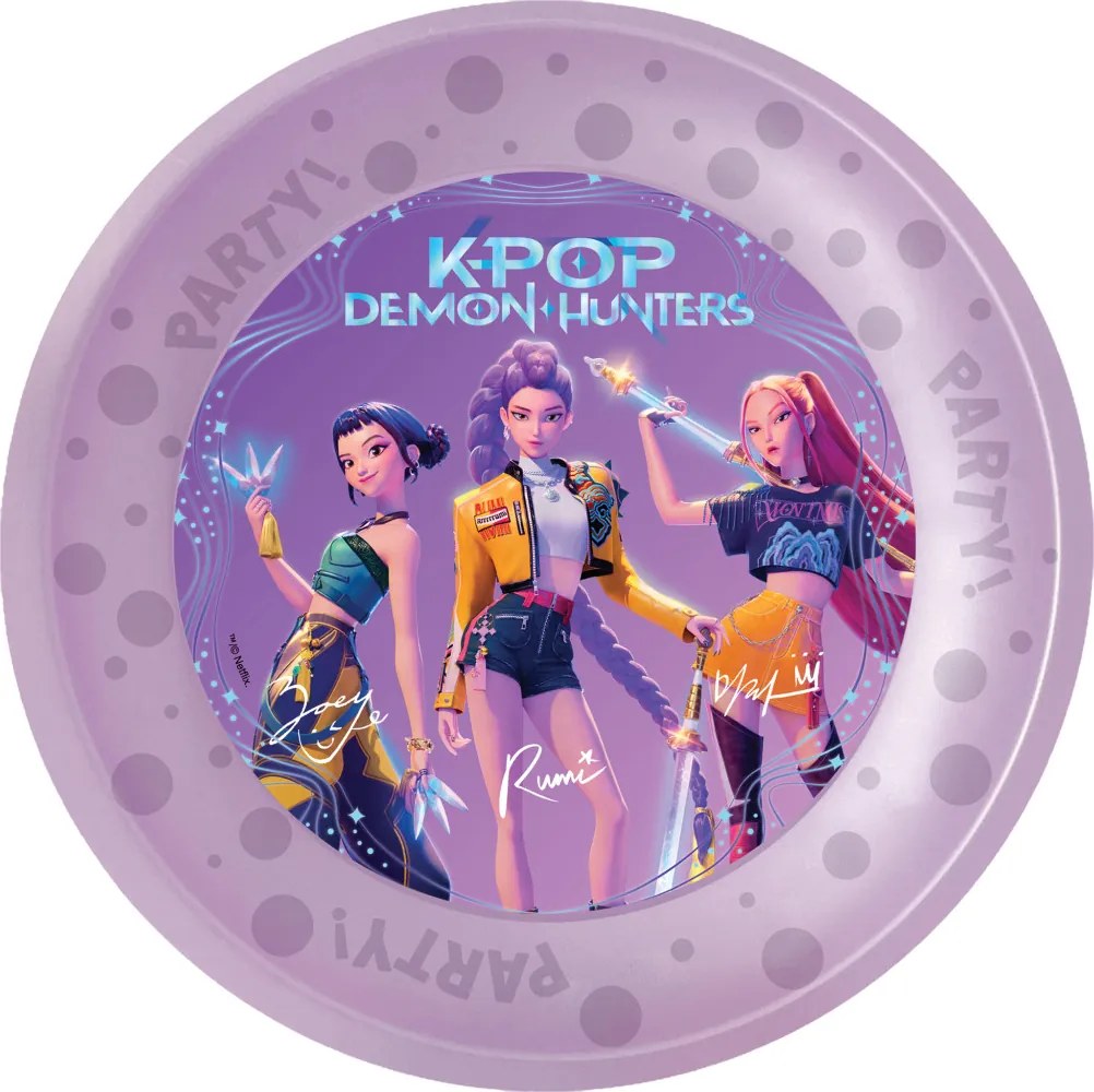 K-pop Démonvadászok Honmoon micro prémium műanyag lapostányér 4 db-os szett 21 cm