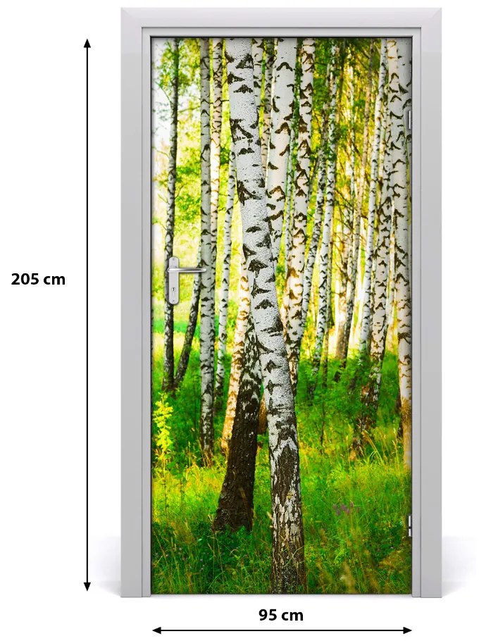 Ajtómatrica nyírfa erdő 85x205 cm