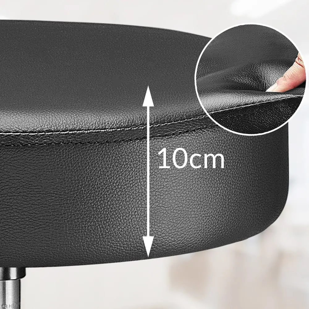 BONI görgős puff, Ø35cm, fekete Jurhan