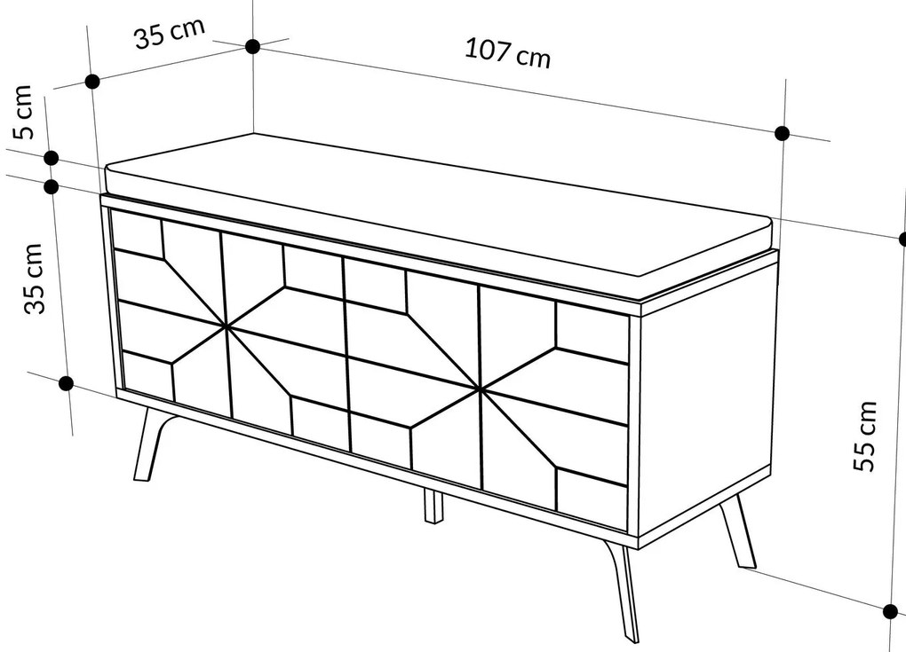 Cipőtároló Dune Bench - Hitit
