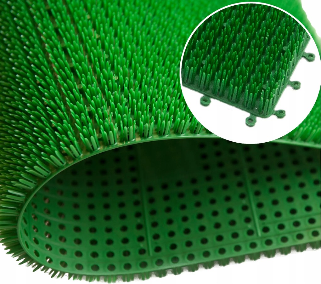 Lábtörlő bejárati ajtóhoz tű fű sündisznó 40x60 zöld