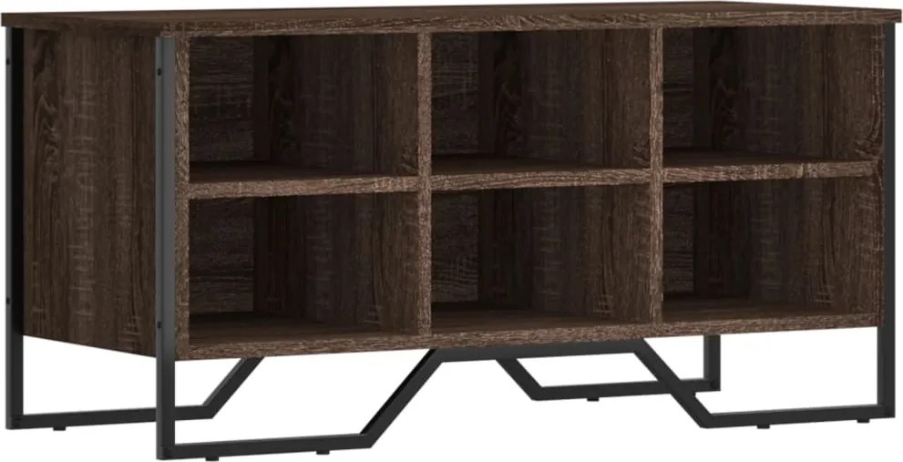 vidaXL barna tölgy színű szerelt fa cipőszekrény 90 x 38 x 45,5 cm