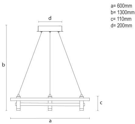LED dimmelhető csillár kábelen LED/100W/230V 3000-6500K átm. 60 cm + távirányító