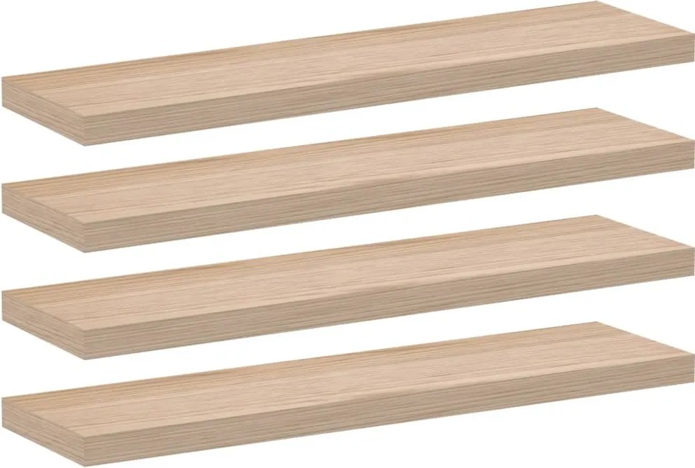 vidaXL 4 db szerelt fa függőpolc 90 x 23,5 x 4 cm