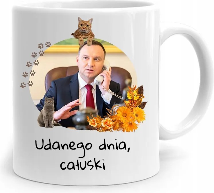 Duda András Elnök Bögre Sikeres Napot, fényképes nyomtatással