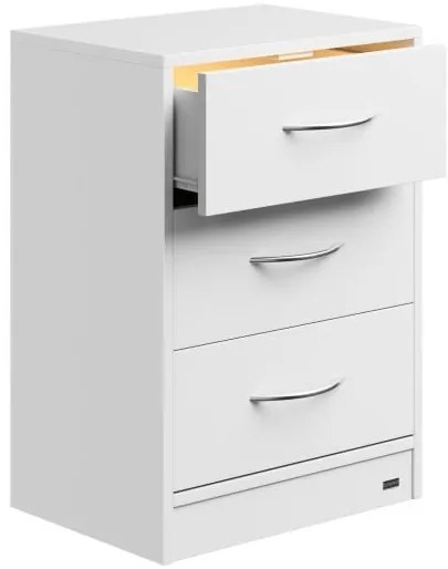 Casaria® Eloise éjjeliszekrény 54x39x28 cm - LED fehér