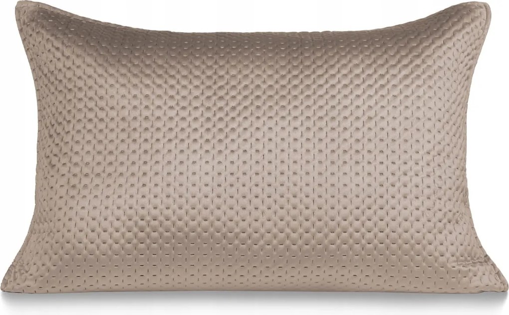 Dekoratív párnahuzat Maya 50x70 velúr steppelt bézs