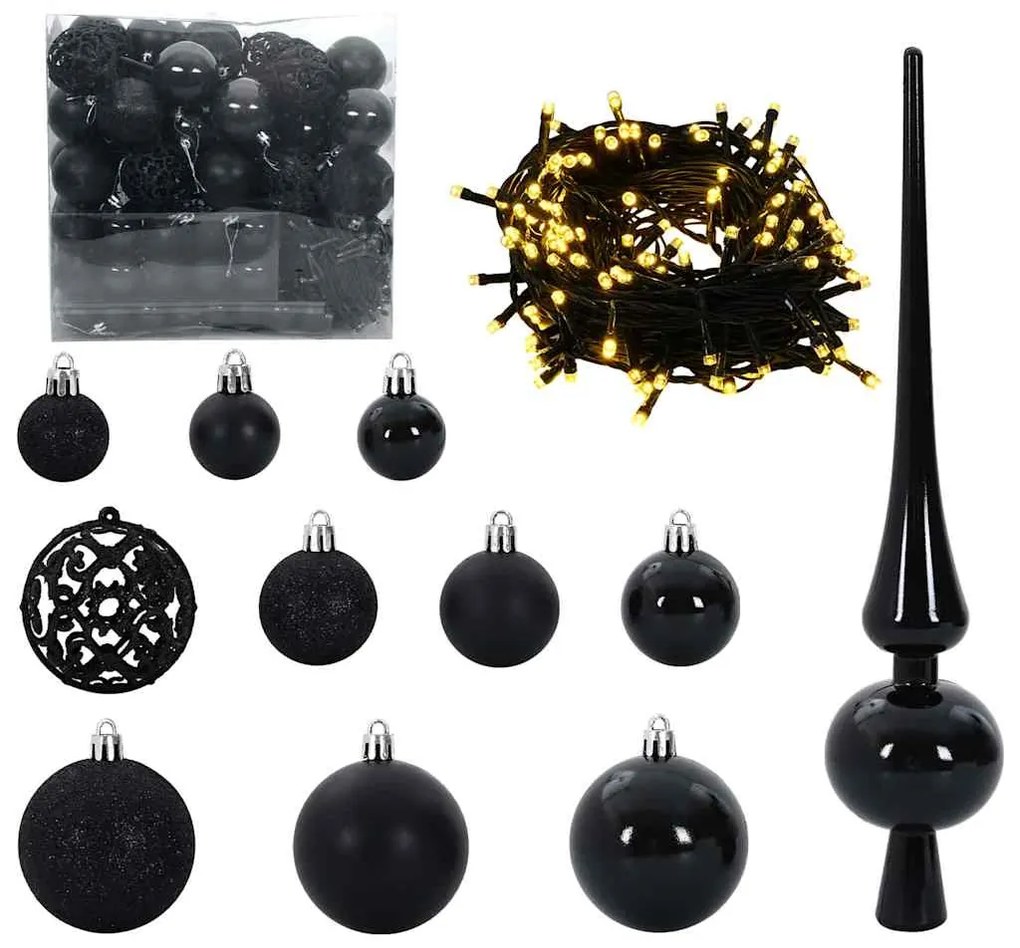 Felfordított Mesterséges Elővilágított Karácsonyfával Gömb Szettel