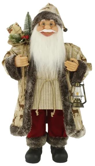 Dekoráció Santa Claus barna 60cm