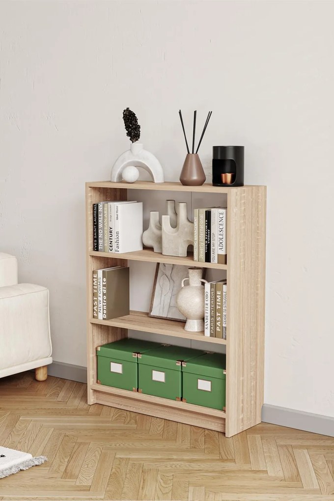 Könyvespolc, sonoma tölgy, 80 cm – Bili3
