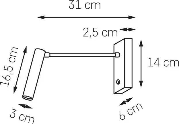Kaspa ROLL 50928102 Fali lámpa 1x4,2W/LED 3000K 719lm IP20