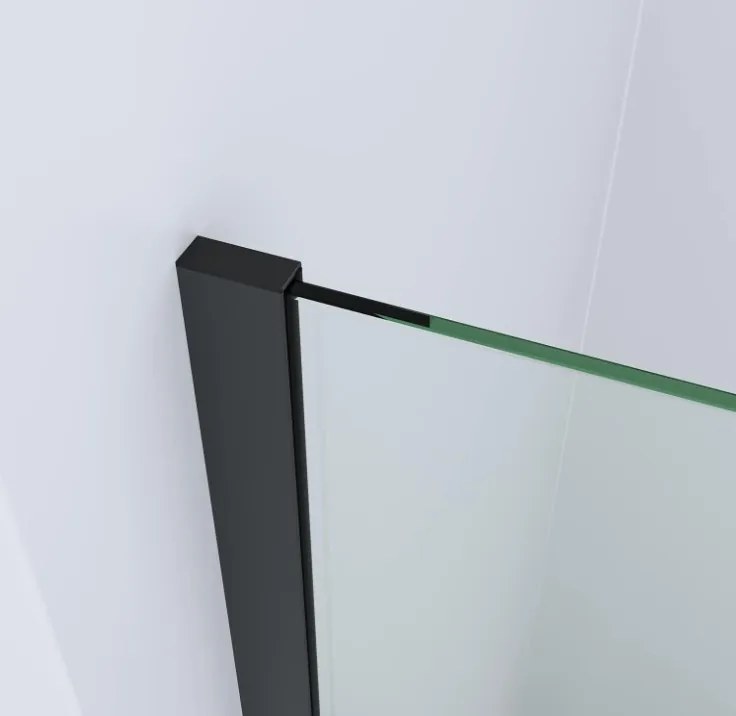 Erga Paris, Walk-In zuhany paraván 150x200 cm, 8mm átlátszó üveg, fekete profil, ERG-V02-PARIS-150x200-CL-BK