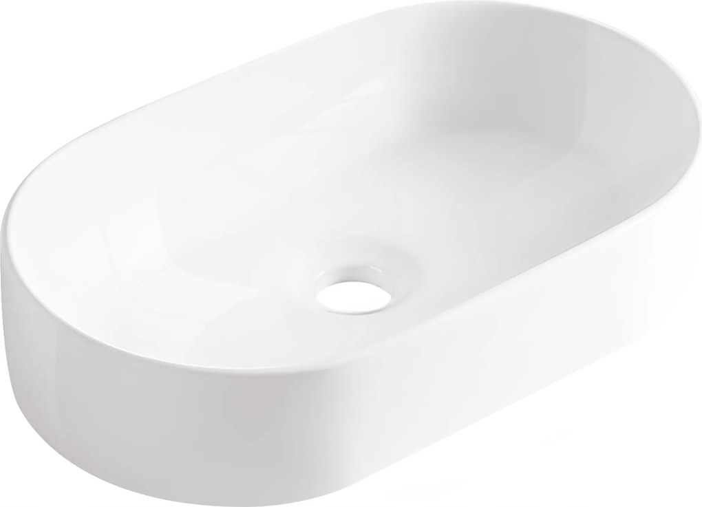 Aquauno Mosdókagyló Asztali 51 x 31 cm Kerámia Naia Fehér Ovális