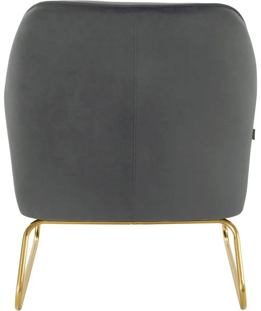 Szürke bársony fotel Joshua - Støraa