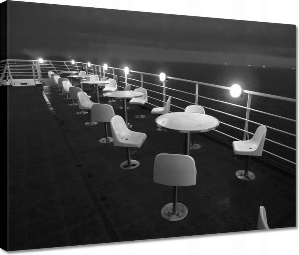 Vászonkép 40x30 Kávézó a tengerparton