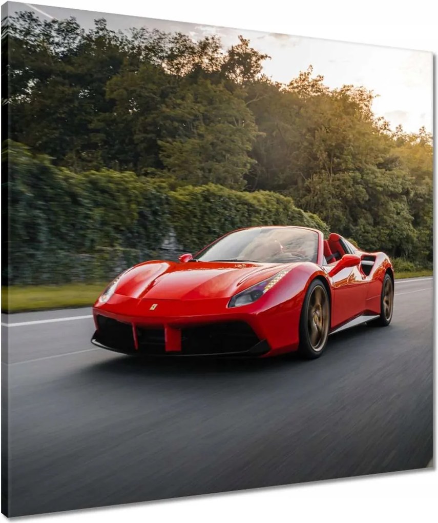 Vászonkép 60x60 Piros Ferrari út