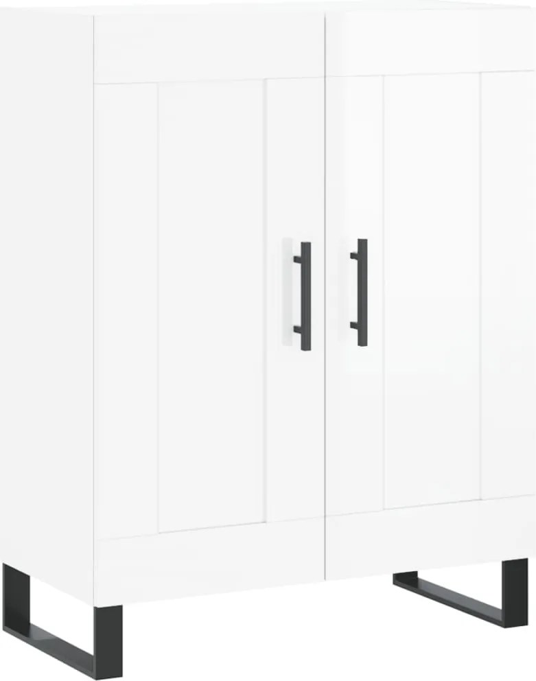 vidaXL magasfényű fehér szerelt fa tálalószekrény 69,5 x 34 x 90 cm