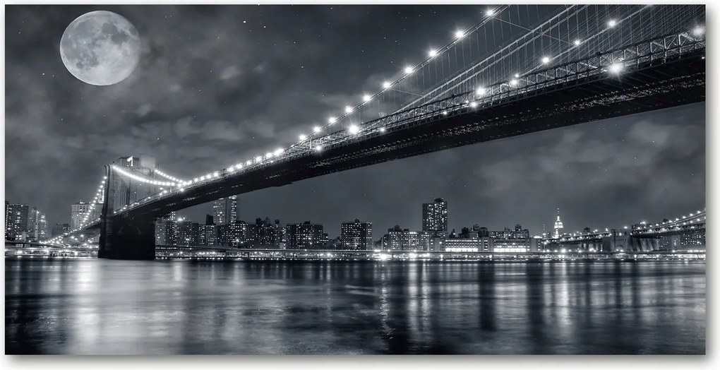 Fotó üvegkép Brooklyn híd 140x70