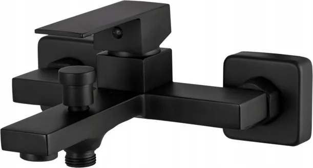 Cube Fekete Kádtöltő Csaptelep Négyzet Alakú Caro Csaptelep