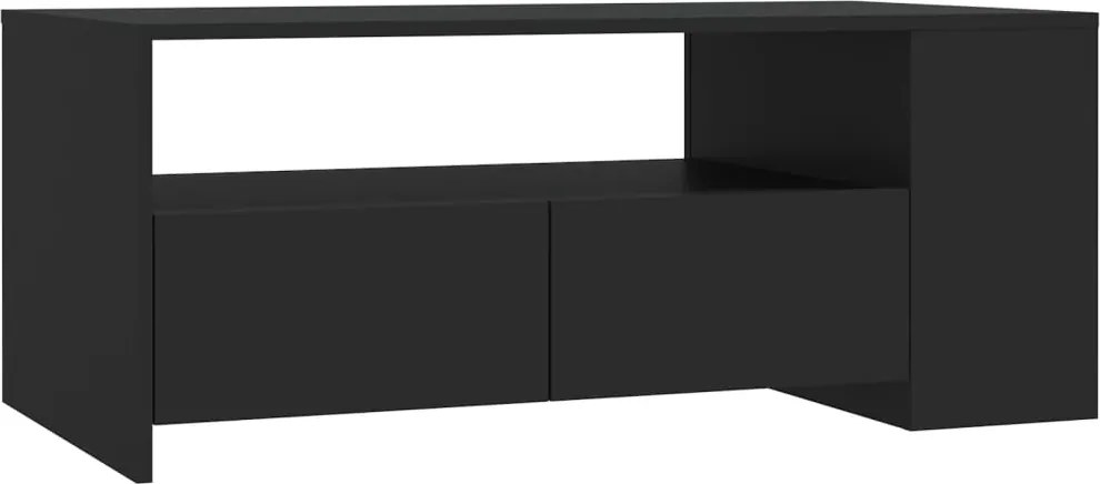 vidaXL fekete szerelt fa dohányzóasztal 102 x 55 x 42 cm
