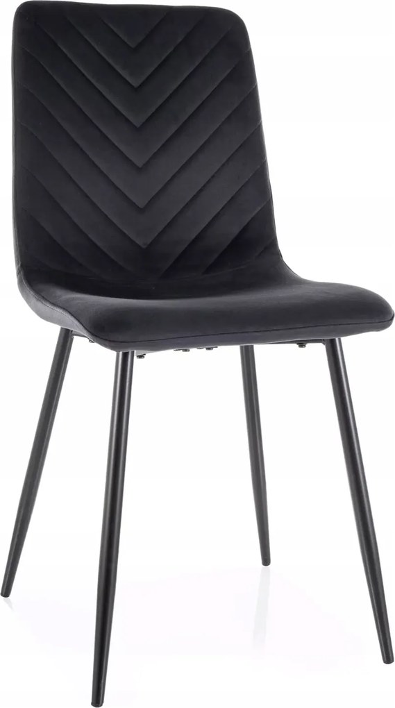 Daren Velvet szék fém váz fekete szövet fekete bársony bluvel 19