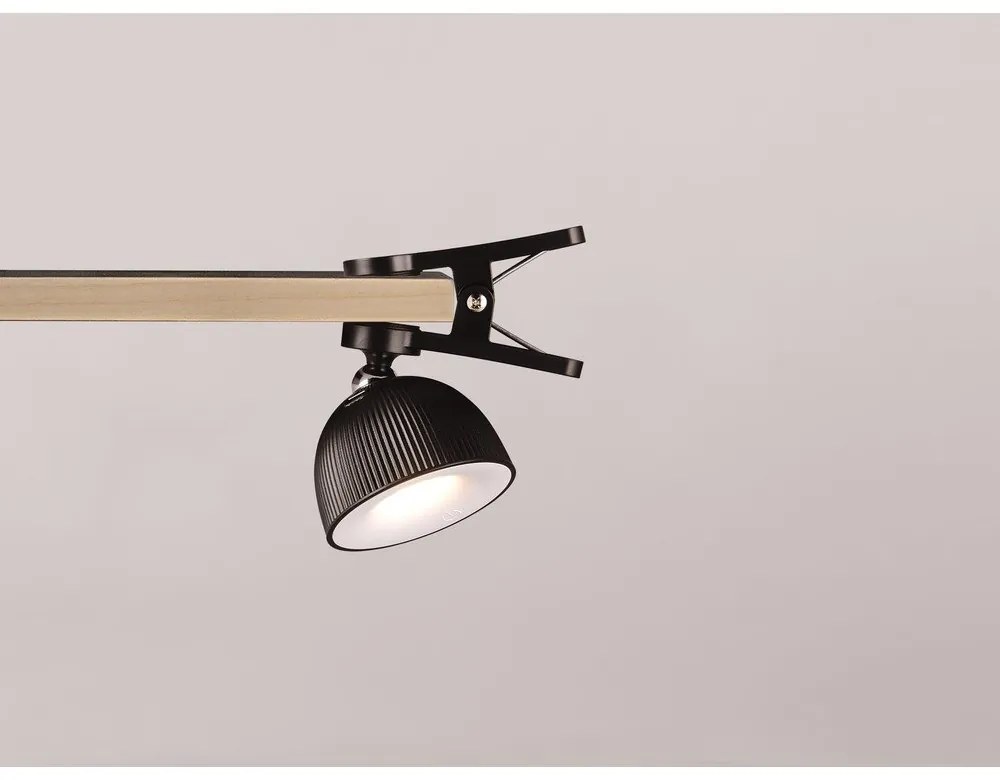 Fekete LED dimmelhető asztali lámpa csiptetővel (magasság 41 cm) Maxima – Trio