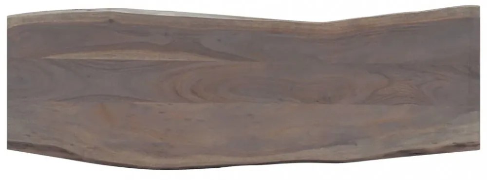 szürke tömör akácfa és fém tálalóasztal 115 x 35 x 76 cm