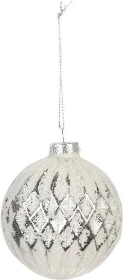 Karácsonyi dísz fehér és arany golyó