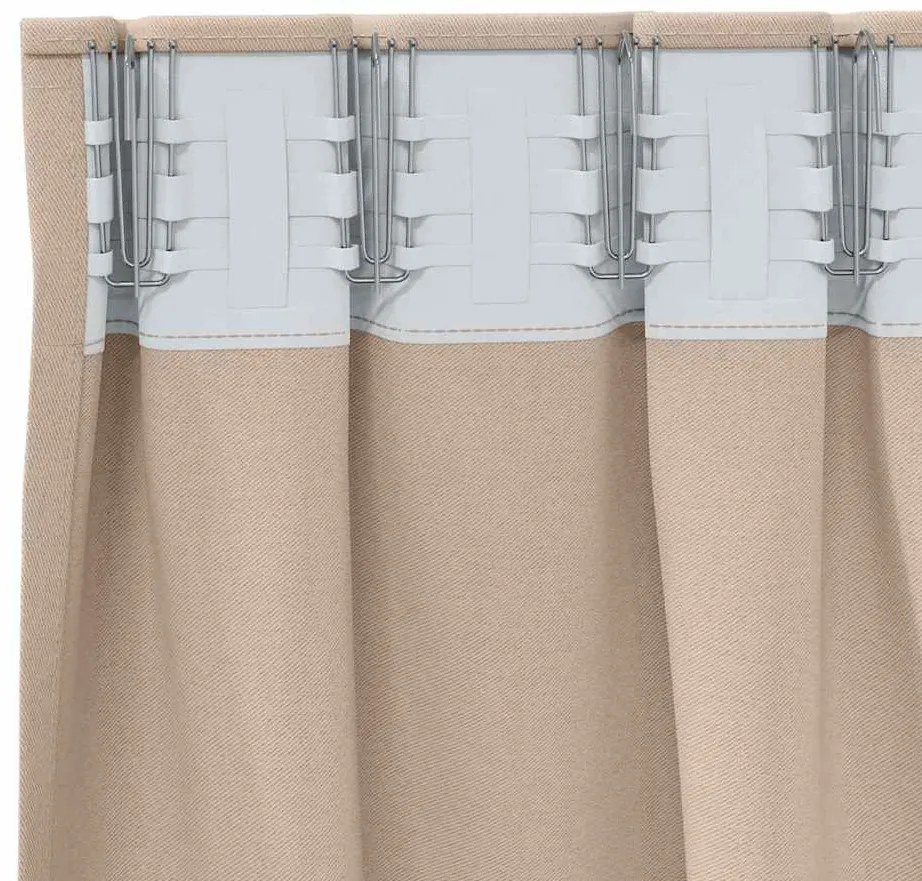 Függönyök függönyökkel 2 pcs Tópszínű 245x140cm Poliészter