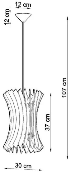 Csillár zsinóron ORIANA 1xE27/60W/230V