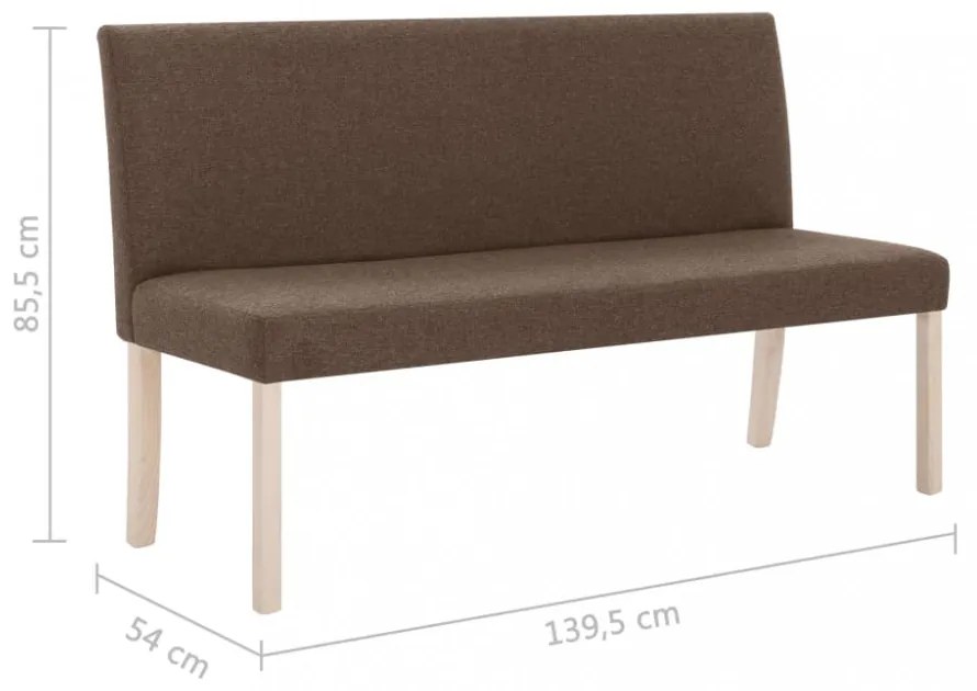 barna poliészter pad 139,5 cm