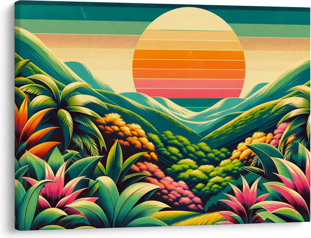 Kép - Színes naplemente (70x50 cm)