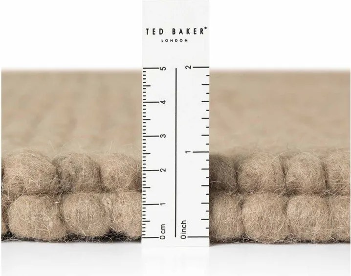 Natúr színű kézi szövésű gyapjú kerek szőnyeg ø 200 cm Richmond Diana – Ted Baker