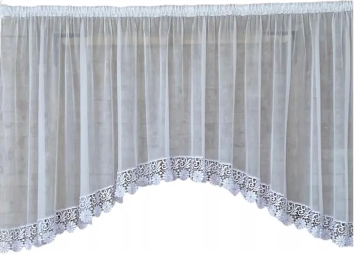 Kész függöny 400x150,ív,fátyol,gipsz15cm virág
