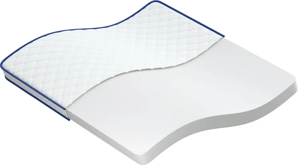 vidaXL fehér memóriahabos matrac 200 x 200 x 17 cm puha