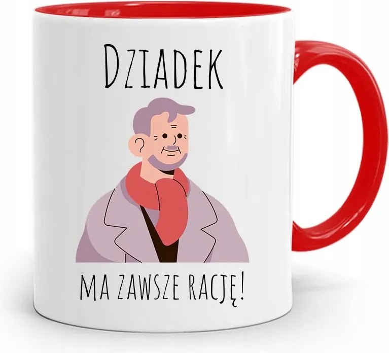 Piros Bögre Nagypapának A Nagypapának Mindig Igaza Van A fényképes nyomtatással