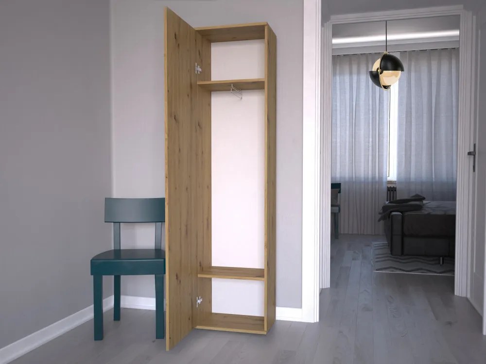 Shannan Duo tükrös szekrény, 50x180x35 cm, tölgy