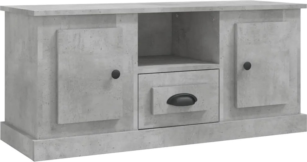 vidaXL betonszürke szerelt fa TV-szekrény 100 x 35,5 x 45 cm