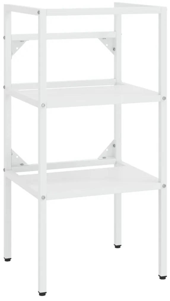 fehér vas fürdőszobai mosdókagylóváz beépített mosdóval